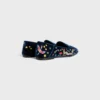 Aura Loafer in College Embroidered Velvet Aura Loafer in College Embroidered Velvet