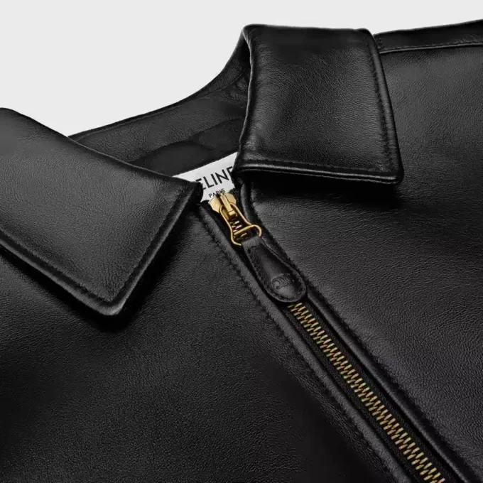 Aviator Blouson Jacket in Soft Lambskin