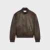 Aviator Teddy Jacket in Grained Calfskin Aviator Teddy Jacket in Grained Calfskin