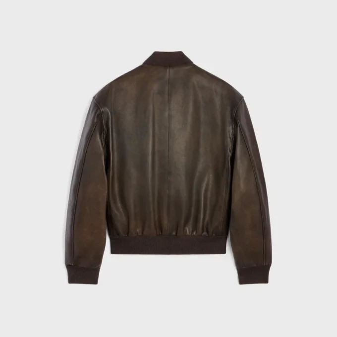 Aviator Teddy Jacket in Grained Calfskin Aviator Teddy Jacket in Grained Calfskin