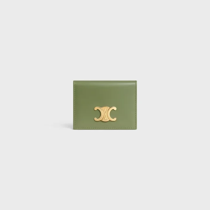 Bi-Fold Card Holder Triomphe in Shiny Calfskin Bi-Fold Card Holder Triomphe in Shiny Calfskin