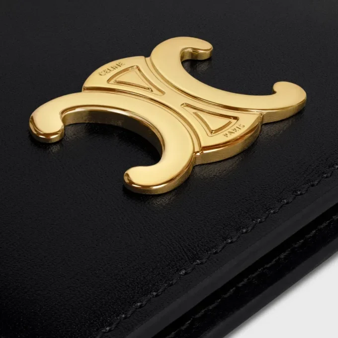 Bi-Fold Card Holder Triomphe in Shiny Calfskin Bi-Fold Card Holder Triomphe in Shiny Calfskin