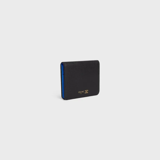 Bi-Fold Card Holder Triomphe Stamp in Supple Grained Calfskin Bi-Fold Card Holder Triomphe Stamp in Supple Grained Calfskin