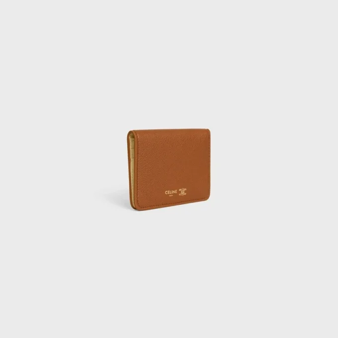 Bi-Fold Card Holder Triomphe Stamp in Supple Grained Calfskin Bi-Fold Card Holder Triomphe Stamp in Supple Grained Calfskin