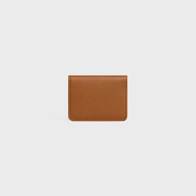 Bi-Fold Card Holder Triomphe Stamp in Supple Grained Calfskin Bi-Fold Card Holder Triomphe Stamp in Supple Grained Calfskin