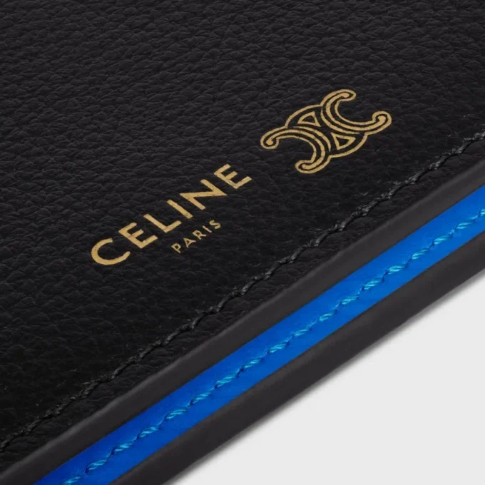 Bi-Fold Card Holder Triomphe Stamp in Supple Grained Calfskin Bi-Fold Card Holder Triomphe Stamp in Supple Grained Calfskin
