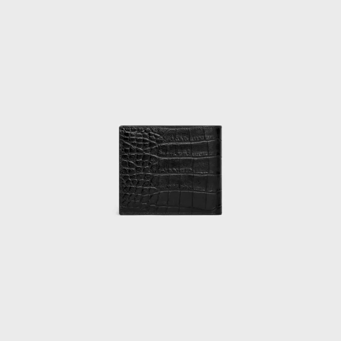 Bi-Fold Wallet in Crocodile Embossed Calfskin Bi-Fold Wallet in Crocodile Embossed Calfskin