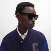 Black Frame 45 Sunglasses in Acetate