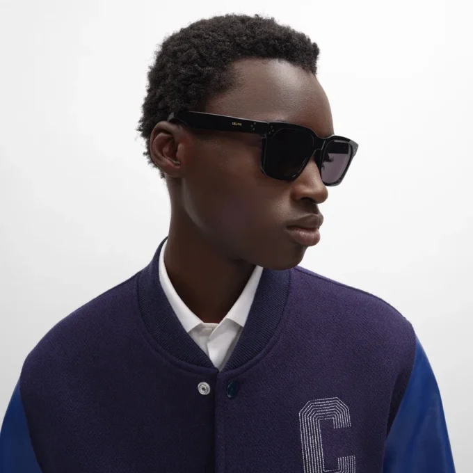 Black Frame 45 Sunglasses in Acetate