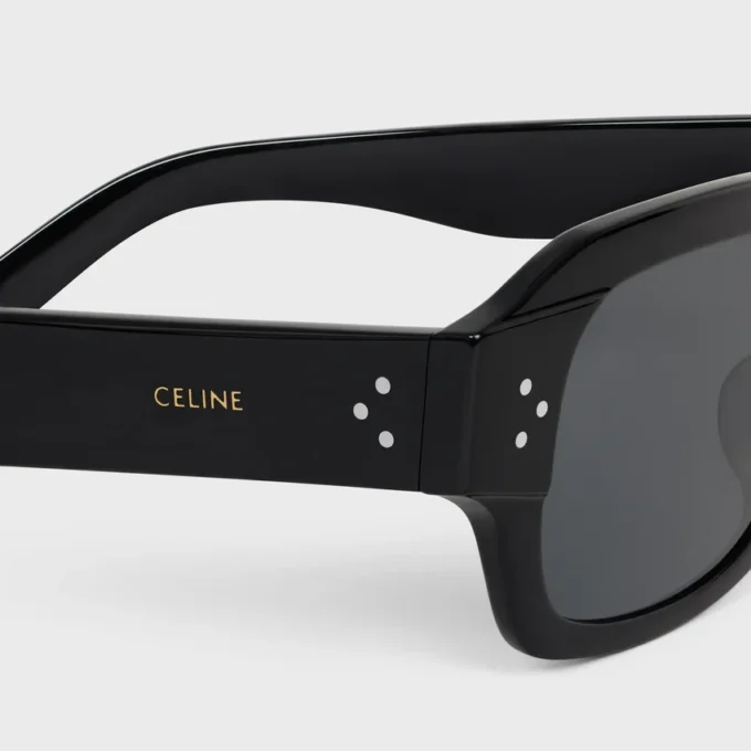 Black Frame 61 Sunglasses in Acetate