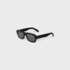 Black Frame 61 Sunglasses in Acetate