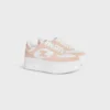 Block Wedge Sneaker in Calfskin and Suede Calfskin