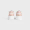 Block Wedge Sneaker in Calfskin and Suede Calfskin