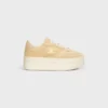 Block Wedge Sneaker in Suede Calfskin and Calfskin
