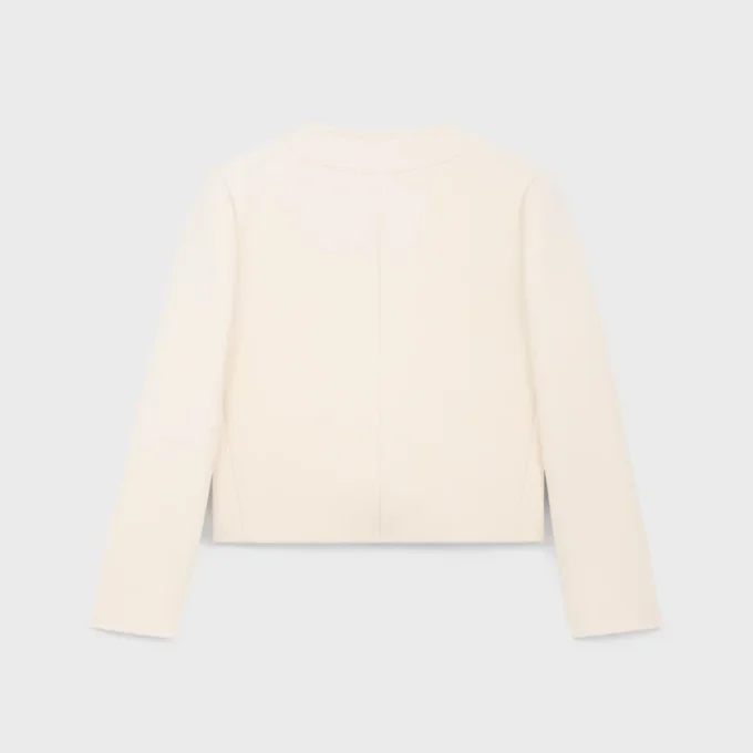 Brompton Jacket in Wool Silk Gabardine