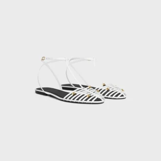 Cage Flat Sandal in Goatskin