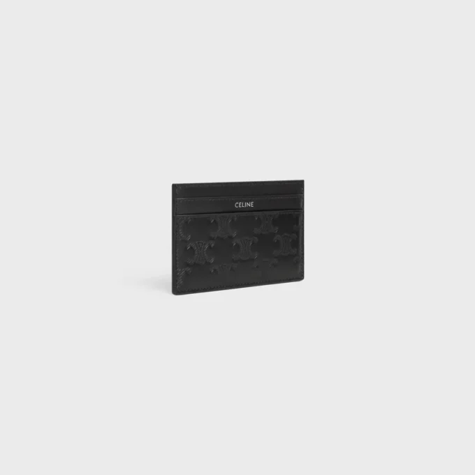 Card Holder in Calfskin with Triomphe Embossed Card Holder in Calfskin with Triomphe Embossed
