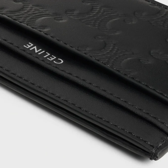 Card Holder in Calfskin with Triomphe Embossed Card Holder in Calfskin with Triomphe Embossed