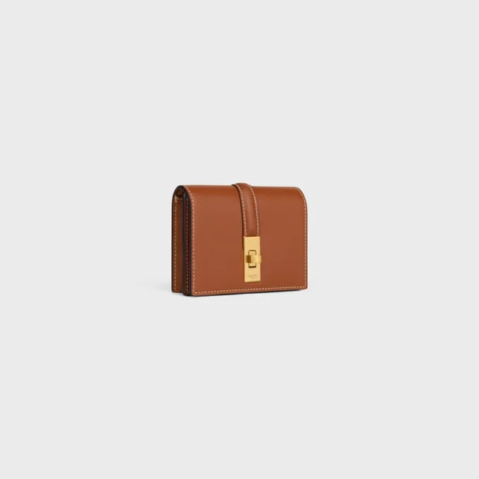 Card Holder with Flap 16 in Satinated Calfskin Card Holder with Flap 16 in Satinated Calfskin