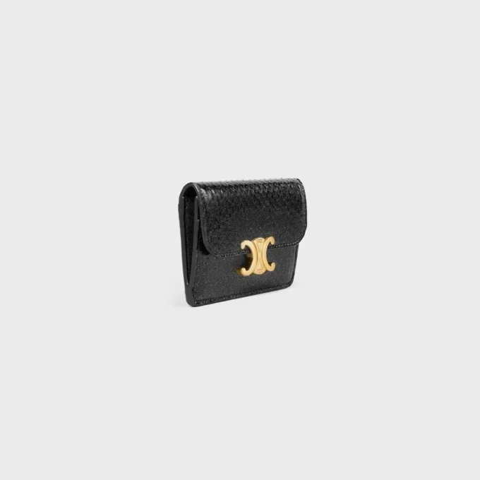 Card Holder with Flap Triomphe in Python Card Holder with Flap Triomphe in Python