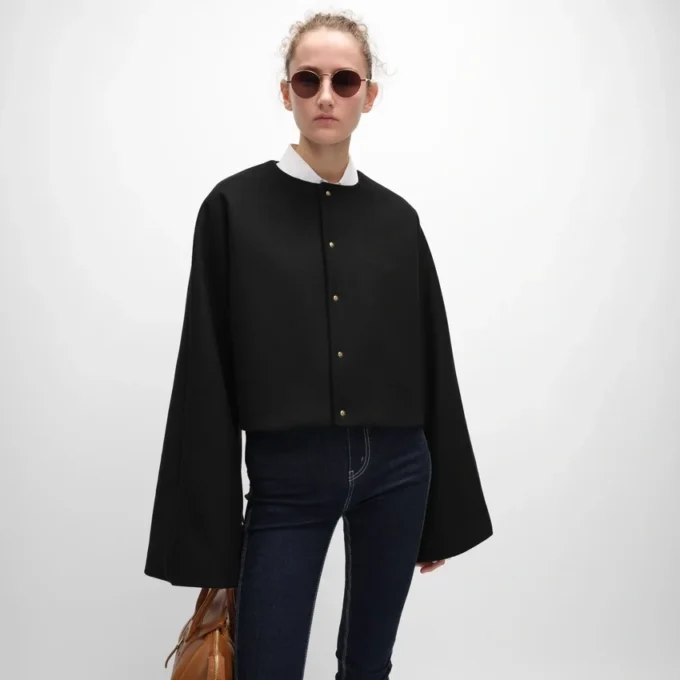 Cardigan Jacket in Wool Cloth Cardigan Jacket in Wool Cloth