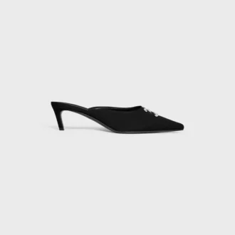 Celine Alma Triomphe Mule in Gros-Grain Fabric