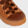 Celine Billie Chunky Sandal in Calfskin and Textile