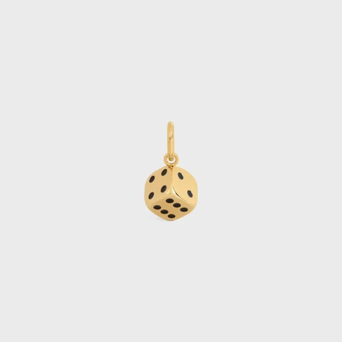 Celine Charms Triomphe Dice in Enamel and Aluminium Celine Charms Triomphe Dice in Enamel and Aluminium
