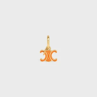 Celine Charms Triomphe in Enamel and Brass with Gold Finish