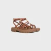 Celine – Clea Triomphe Strappy Sandal in Calfskin – Vegetal Tanning