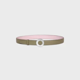 Celine Disc Buckle 25Mm in Metal & Reversible Strap 25Mm in Taurillon