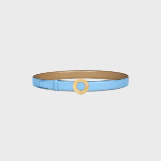 Celine Disc Buckle 25Mm in Metal & Reversible Strap 25Mm in Taurillon