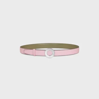 Celine Disc Buckle 25Mm in Metal & Reversible Strap 25Mm in Taurillon