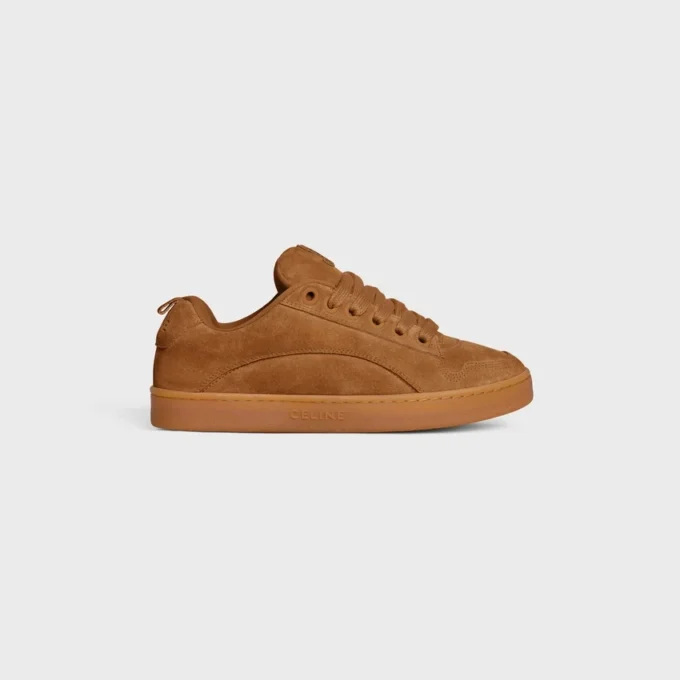 Celine Huntington Low Top Sneakers in Suede Calfskin and Mesh