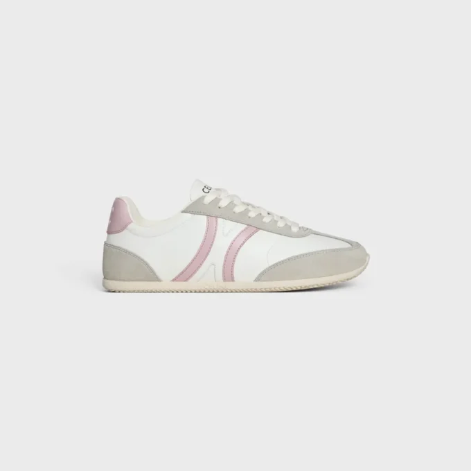Celine Jogger Low Lace-Up Sneaker in Calfskin & Suede Calfskin