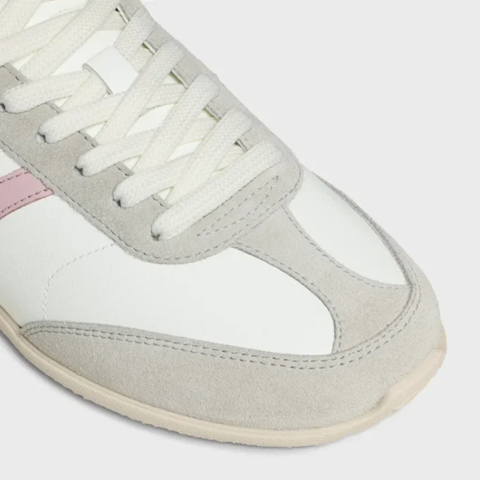 Celine Jogger Low Lace-Up Sneaker in Calfskin & Suede Calfskin