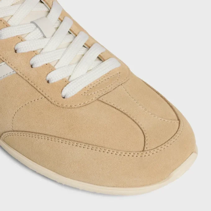Celine Jogger – Low Lace-Up Sneaker in Suede Calfskin and Calfskin