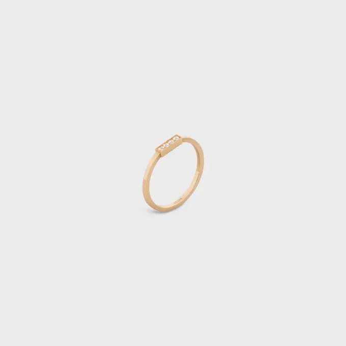 Celine Line Ring in Yellow Gold and Diamonds Celine Line Ring in Yellow Gold and Diamonds