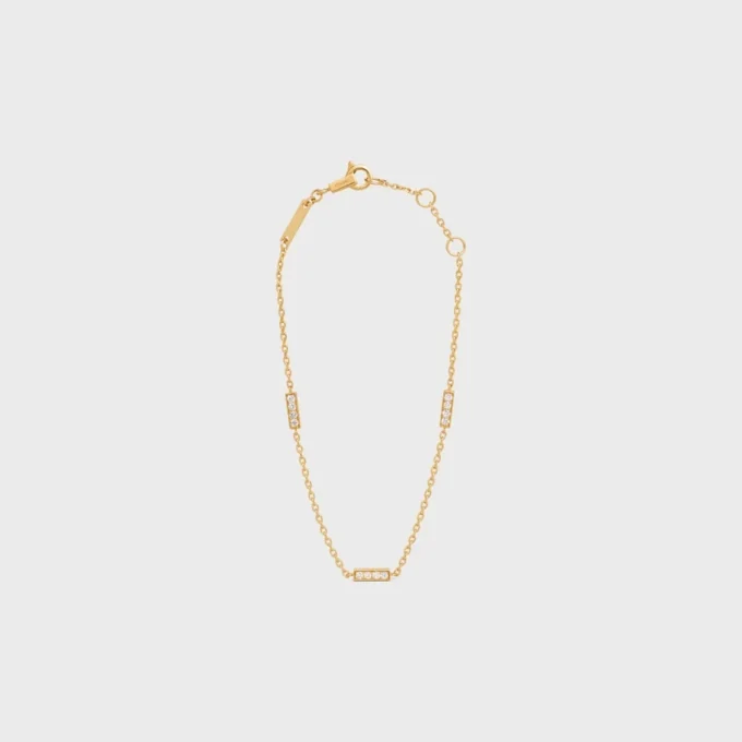Celine Line Triple Bracelet in Yellow Gold and Diamonds Celine Line Triple Bracelet in Yellow Gold and Diamonds
