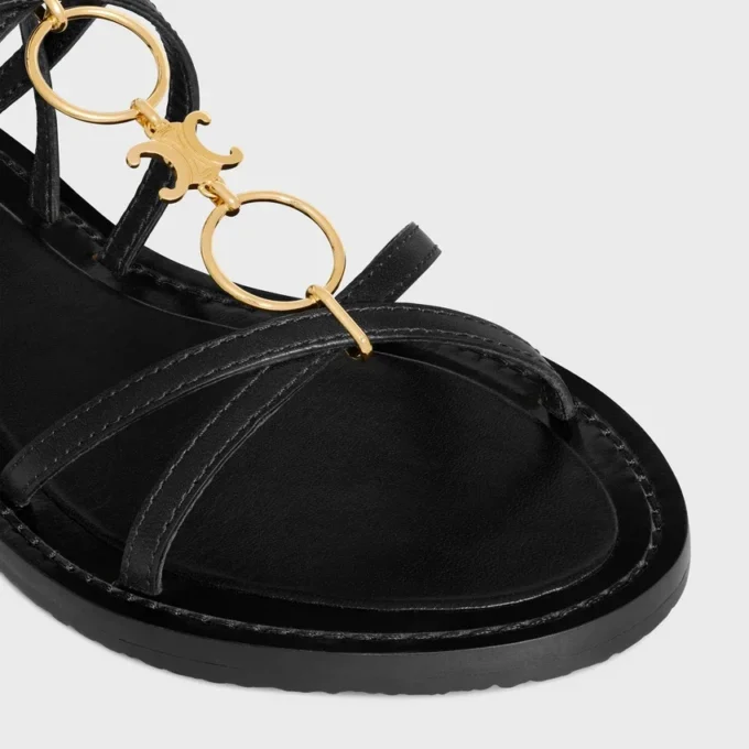 Celine Lympia Strappy Jewel Sandal  in Calfskin