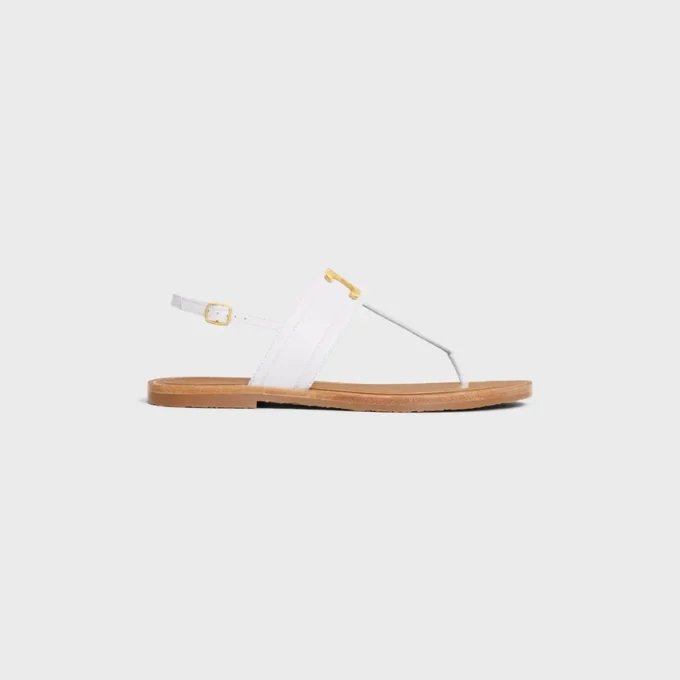 Celine Lympia Triomphe Thong in Calfskin Celine Lympia Triomphe Thong in Calfskin