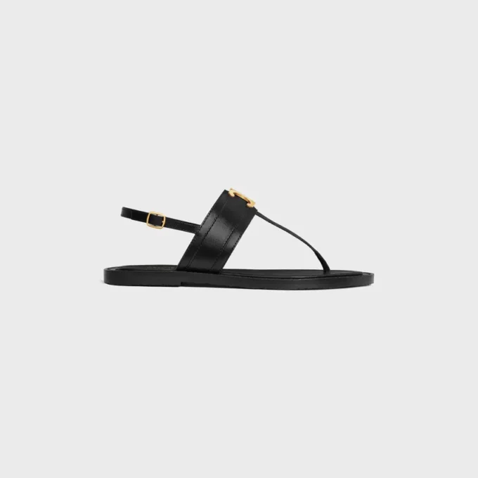 Celine Lympia Triomphe Thong in Calfskin Celine Lympia Triomphe Thong in Calfskin