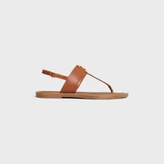 Celine Lympia Triomphe Thong in Calfskin