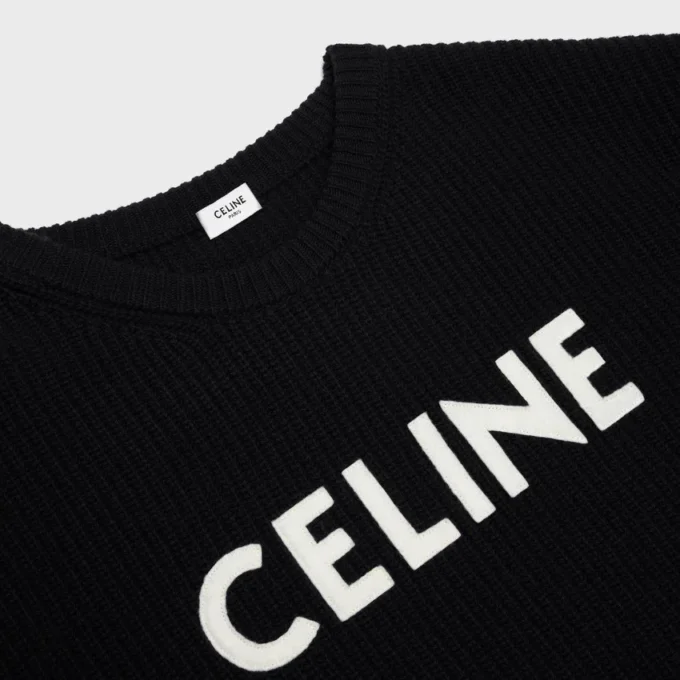 Celine Oversized Sweater in Ribbed Wool Celine Oversized Sweater in Ribbed Wool