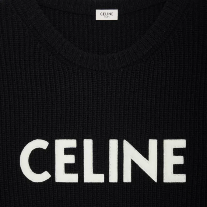 Celine Oversized Sweater in Ribbed Wool Celine Oversized Sweater in Ribbed Wool