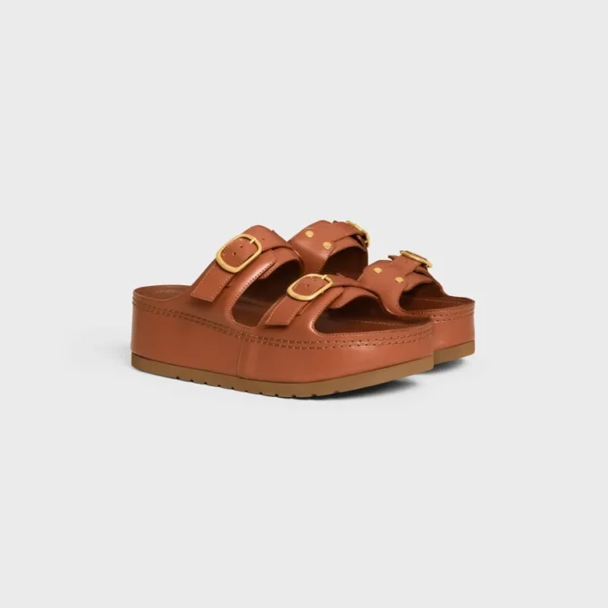 Celine Polly Wedge Mule in Calfskin Celine Polly Wedge Mule in Calfskin