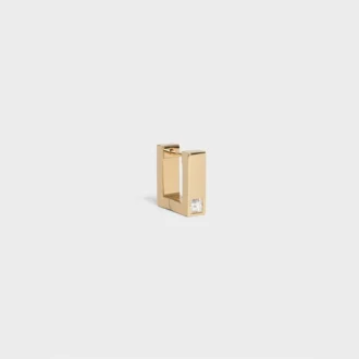 Celine Sentimental Square Earring in Yellow Gold and Diamond