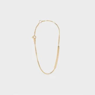 Celine Sentimental Straight Bracelet in Yellow Gold and Diamond