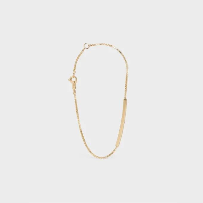 Celine Sentimental Straight Bracelet in Yellow Gold and Diamond Celine Sentimental Straight Bracelet in Yellow Gold and Diamond