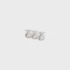Celine Set of 3 Mini Hair Claws in Brass with Rhodium Finish and Steel
